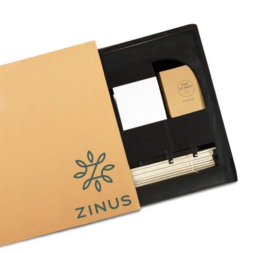  Zinus Jade Faux Leather Upholstered Platform Bed / Mattress Foundation / Easy Assembly / Strong Wood Slat Support / Black, King