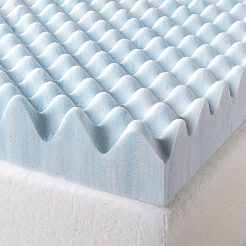  Zinus 3 Inch Swirl Gel Memory Foam Air Flow Topper, Full