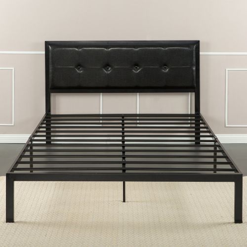  Zinus Cherie Faux Leather Classic Platform Bed Frame with Steel Support Slats, Full