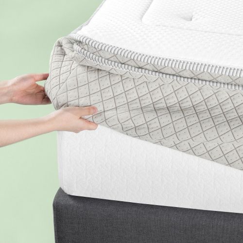  Zinus 2.5 Inch Green Tea Memory Foam Quilted Mattress Pad for Mattresses 12 Inches and under, Mattress Topper Rejuvenator, King