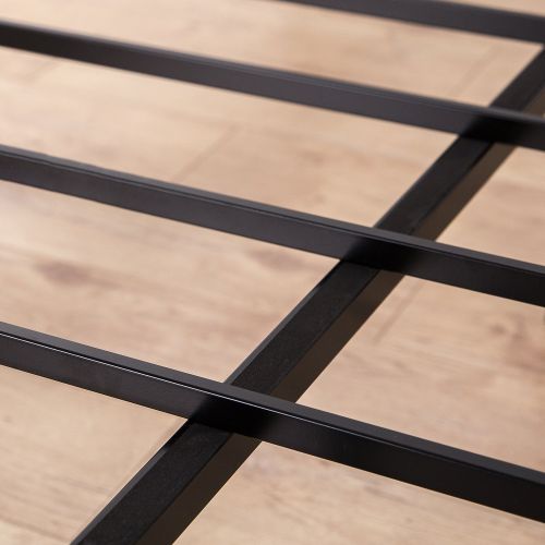  Zinus Geraldine 12 inch Black Metal Platform Bed Frame with Headboard and Footboard / Premium Steel Slat Support / Mattress Foundation, King