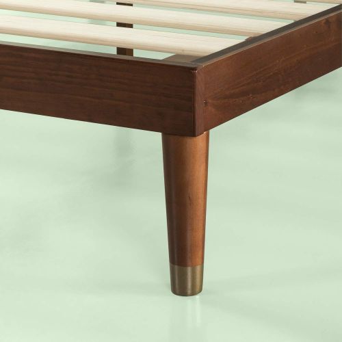  Zinus Deluxe Mid-Century Wood Platform Bed with Adjustable height Headboard, no Box Spring needed, Full
