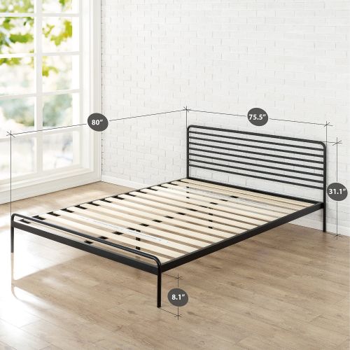  Zinus Tom Metal Platform Bed Frame / Mattress Foundation / No Box Spring Needed / Wood Slat Support / Design Award Winner, King