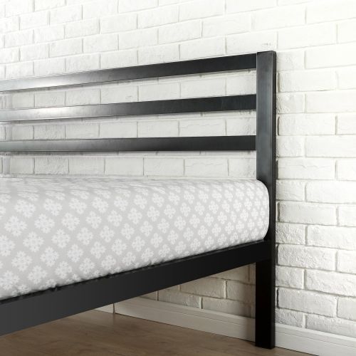  Zinus Modern Studio 14 Inch Platform 3000H Metal Bed Frame/Mattress Foundation/Wooden Slat Support/with Headboard, Queen