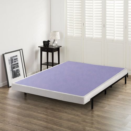  Zinus Edgar 4 Inch Low Profile Wood Box Spring / Mattress Foundation, Queen