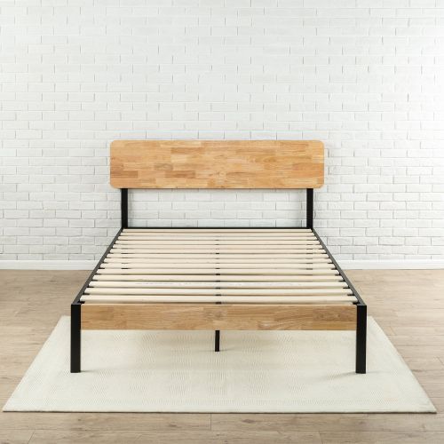  Zinus Olivia Metal and Wood Platform Bed with Wood Slat Support, Full