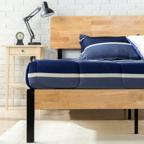  Zinus Olivia Metal and Wood Platform Bed with Wood Slat Support, Full