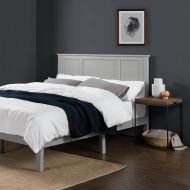 Zinus Andrew Wood Country Style Platform Bed with Headboard / No Box Spring Needed / Wood Slat Support, King