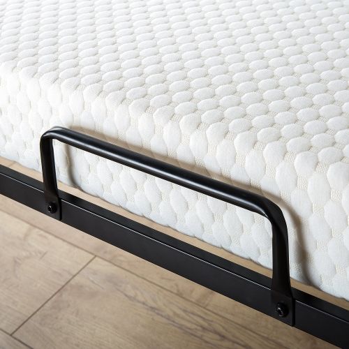  Zinus Roll Away Folding Guest Bed Frame with 4 Inch Comfort Foam Mattress, Standard Twin