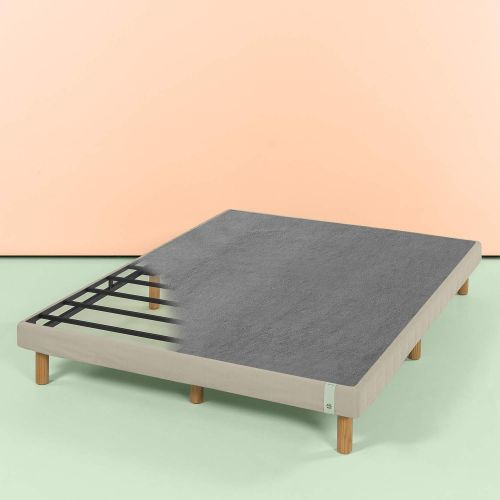  Zinus 11 Inch Quick Snap Standing Mattress Foundation/Low profile Platform Bed/No Box Spring needed, Beige, Cal King
