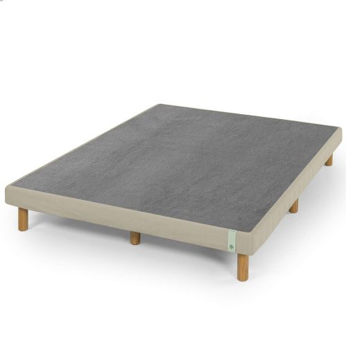  Zinus 11 Inch Quick Snap Standing Mattress Foundation/Low profile Platform Bed/No Box Spring needed, Beige, Cal King