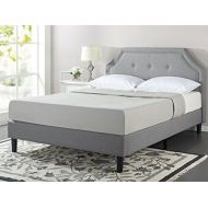 Zinus Lyon Upholstered Button Tufted Platform Bed / Mattress Foundation / Easy Assembly / Strong Wood Slat Support, Queen
