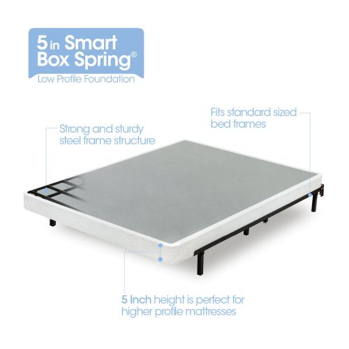  Zinus Armita 5 Inch Low Profile Smart Box Spring / Mattress Foundation / Strong Steel Structure / Easy Assembly Required, King