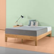 Zinus Moiz 14 Inch Deluxe Wood Platform Bed / No Box Spring Needed / Wood Slat Support / Natural Finish, Queen