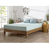 Zinus Alexis 12 Inch Deluxe Wood Platform Bed / No Box Spring Needed / Wood Slat Support / Rustic Pine Finish, King
