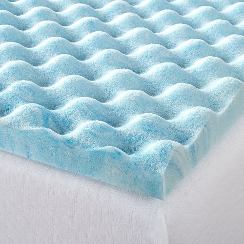  Zinus 1.5 Inch Swirl Gel Memory Foam Air Flow Topper, Twin