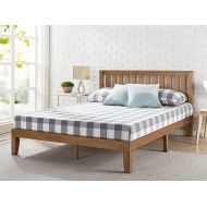 Zinus Alexia 12 Inch Wood Platform Bed with Headboard / No Box Spring Needed / Wood Slat Support / Rustic Pine Finish, Queen