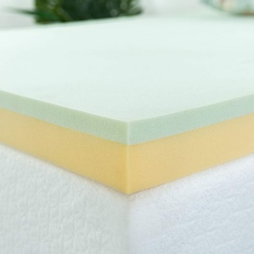  Zinus 4 Inch Green Tea Memory Foam Mattress Topper, King