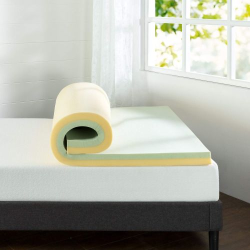  Zinus 4 Inch Green Tea Memory Foam Mattress Topper, King