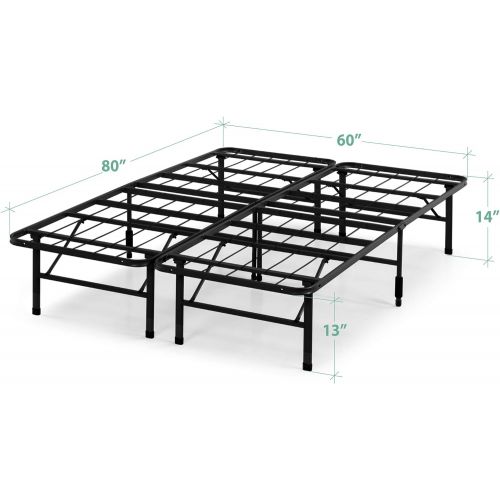  Zinus Shawn 14 Inch Metal SmartBase Bed Frame / Platform Bed Frame / No Box Spring Needed / Sturdy Steel Frame / Underbed Storage, Queen
