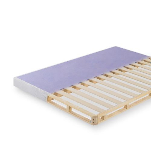  Zinus Edgar 4 Inch Low Profile Wood Box Spring / Mattress Foundation, Full