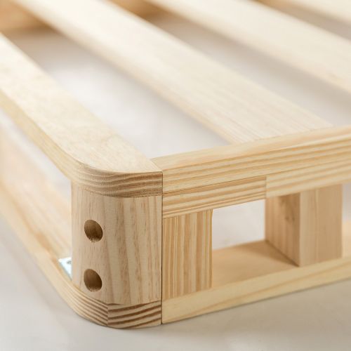  Zinus Edgar 4 Inch Low Profile Wood Box Spring / Mattress Foundation, Full