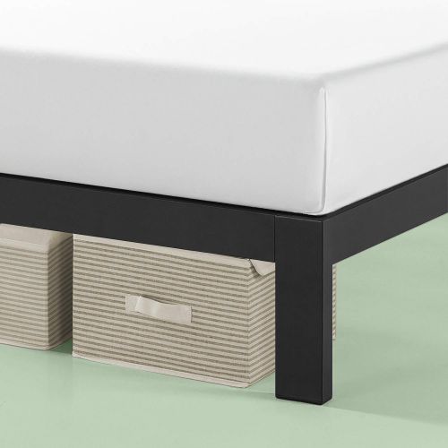  Zinus Arnav Modern Studio 10 Inch Platform 2000H Metal Bed Frame / Mattress Foundation / Wooden Slat Support / With Headboard / Good Design Award Winner, Full