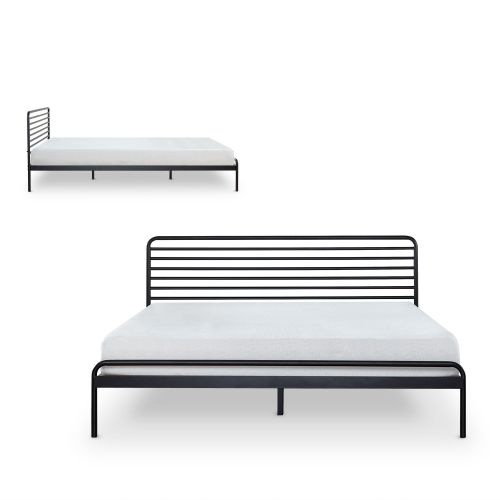  Zinus Tom Metal Platform Bed Frame / Mattress Foundation / No Box Spring Needed / Wood Slat Support / Design Award Winner, Queen