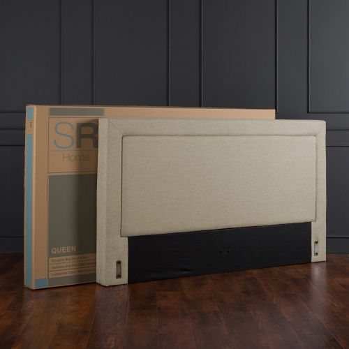  Zinus Mckenzie Upholstered Detailed Platform Bed / Mattress Foundation / Easy Assembly / Strong Wood Slat Support, Full