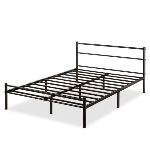  Zinus Geraldine 12 inch Black Metal Platform Bed Frame with Headboard and Footboard / Premium Steel Slat Support / Mattress Foundation, Twin
