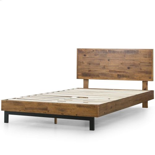 Zinus Tricia Platform Bed / Mattress Foundation / Box Spring Replacement / Brown, Full