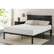 Zinus Cherie Faux Leather Classic Platform Bed Frame with Steel Support Slats, Twin