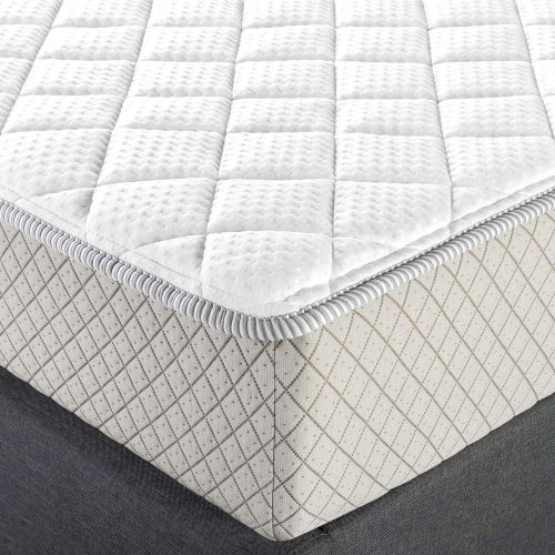  Zinus Foam and Fiber Quilted Mattress Pad for up to 8 Inch Mattress profiles, Mattress Topper Rejuvenator, Full