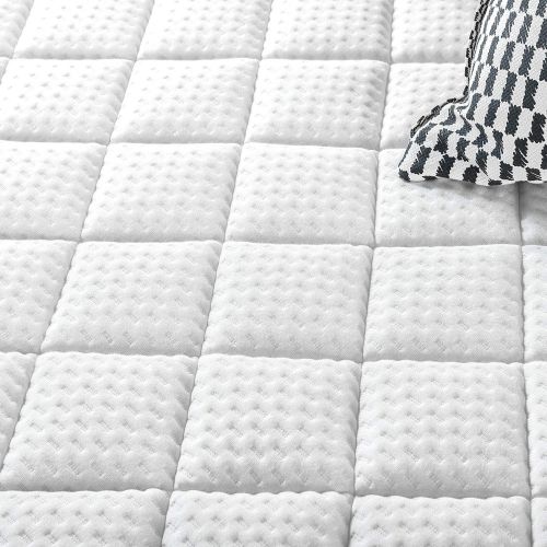  Zinus Foam and Fiber Quilted Mattress Pad for up to 8 Inch Mattress profiles, Mattress Topper Rejuvenator, Full