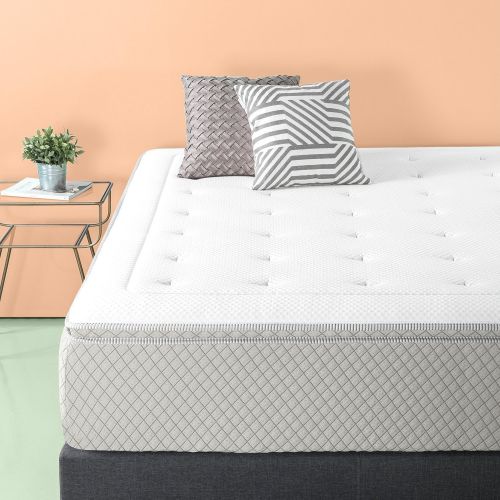  Zinus 2.5 Inch Green Tea Memory Foam Quilted Mattress Pad for Mattresses 12 Inches and under, Mattress Topper Rejuvenator, Queen