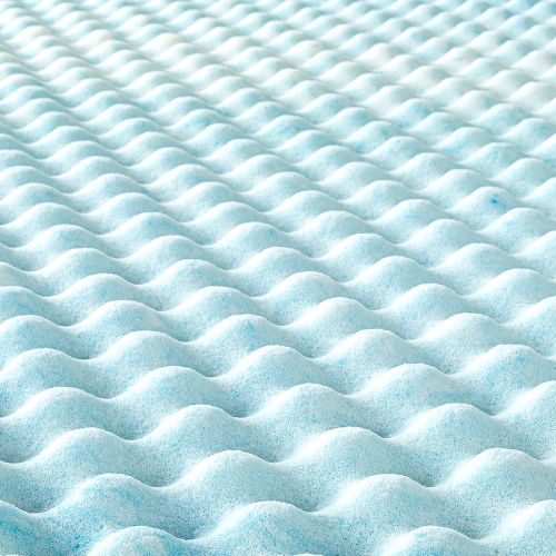  Zinus 1.5 Inch Swirl Gel Memory Foam Air Flow Topper, Full