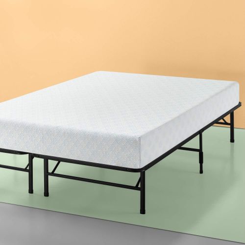  Zinus Set, King 10 Inch Gel-Infused Green Tea Memory Foam Mattress and Demetric SmartBase Platform Bed Frame / Mattress Foundation