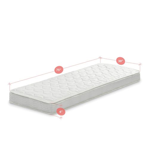  Zinus 6 Inch Hybrid Green Tea Foam and Spring Narrow Twin Mattress