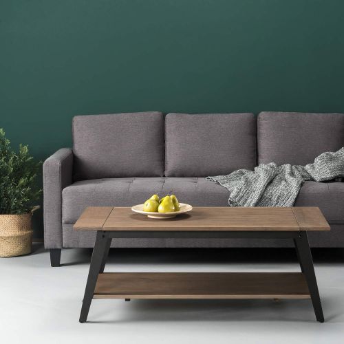  Zinus Woodrow Wood and Metal Coffee Table