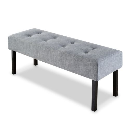  Zinus Memory Foam Tufted Upholstered Bed Bench