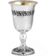 [아마존베스트]Zion Judaica Ltd Zion Judaica .925 Sterling Silver Wine Goblet Kiddush Cup - Optional Personalization (Not Personalized, Cup)