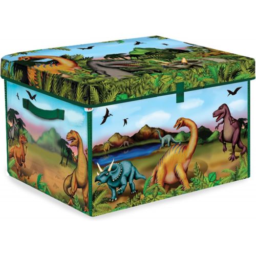  [아마존베스트]ZipBin 160 Dinosaur Collector Toy Box & Play set w/2 Dinosaurs