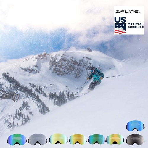  Zipline Ski Zipline Podium XT Ski Goggles - No Fog Magnetic Lenses - US Ski Team Supplier