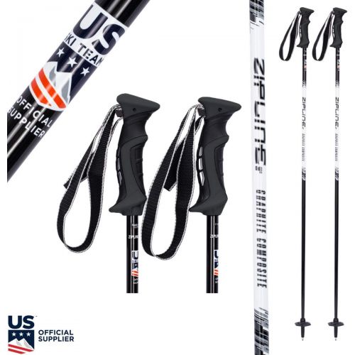  Zipline Ski Poles Carbon Composite Graphite Lollipop- U.S. Ski Team Official Supplier