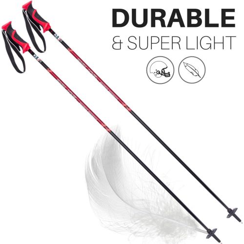  Zipline Ski Poles Carbon Composite Graphite Lollipop- U.S. Ski Team Official Supplier