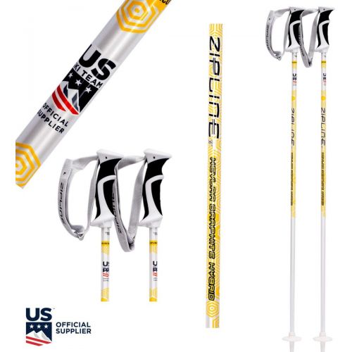  Zipline Ski Poles Carbon Composite Graphite Lollipop- U.S. Ski Team Official Supplier