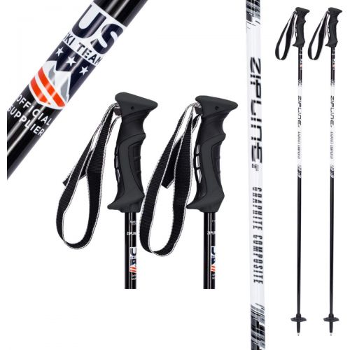  Zipline Ski Poles Carbon Composite Graphite Lollipop- U.S. Ski Team Official Supplier