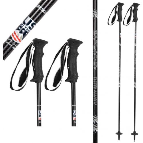  Zipline Ski Poles Carbon Composite Graphite Lollipop- U.S. Ski Team Official Supplier