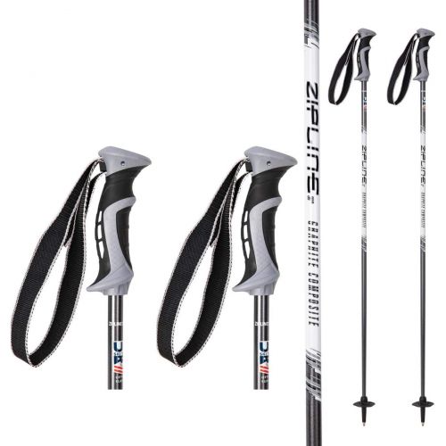  Zipline Ski Poles Carbon Composite Graphite Lollipop- U.S. Ski Team Official Supplier