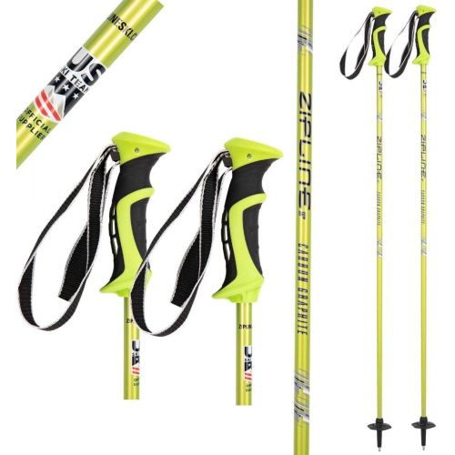  Zipline Ski Poles Carbon Composite Graphite Lollipop- U.S. Ski Team Official Supplier